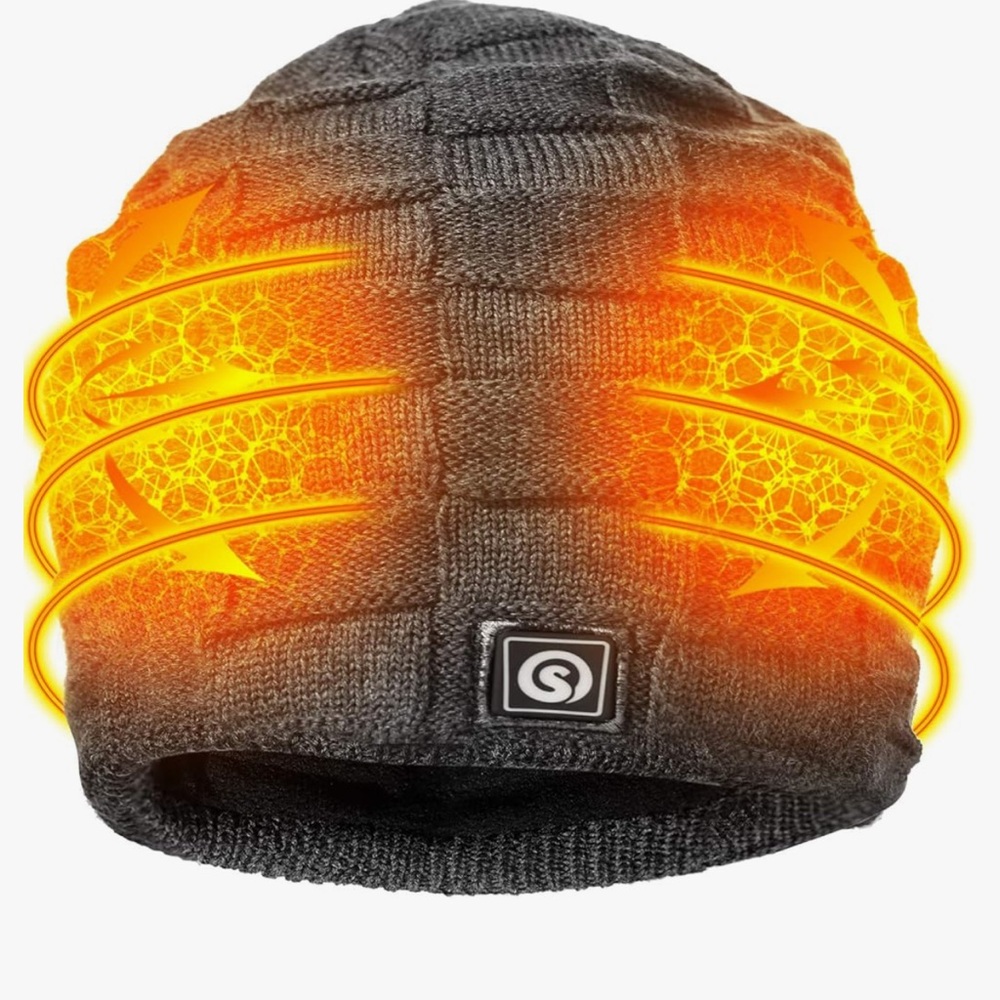 Gray Heated Beanie